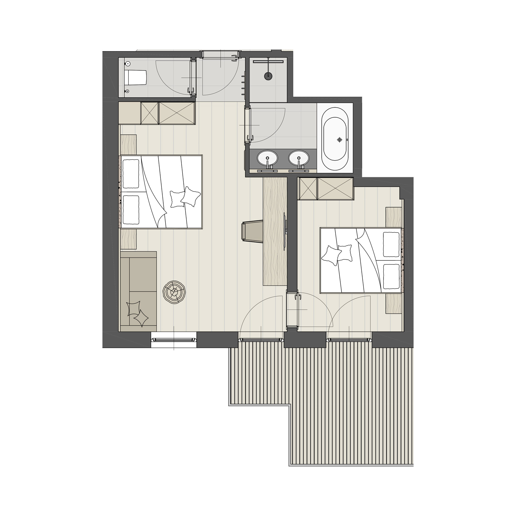 Grundriss - Panorama Suite, Zimmer in Großarl